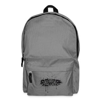 Basketball Graffiti Streetball Splash Design - Backpack - elephant grey - Front