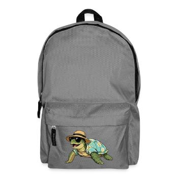 Turtle in tropical look - Backpack - elephant grey - Front