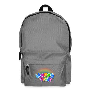 Happy Pride Rainbow Typo - Backpack - elephant grey - Front