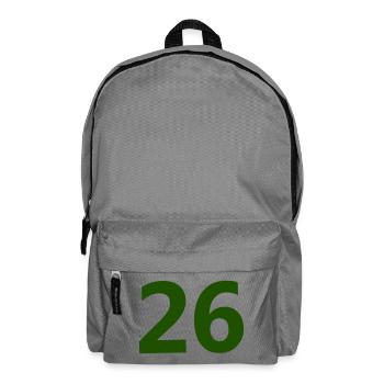 Zahl 26 - Rucksack - Mittelgrau - Vorne