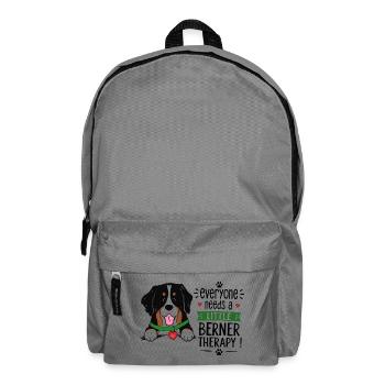 Bernese Mountain Dog Little Berner Therapy Dog Humor - Backpack - elephant grey - Front