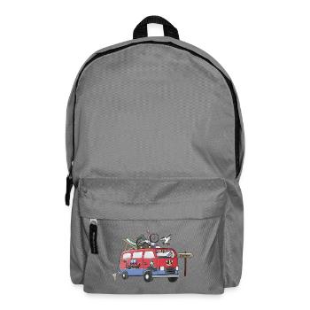 Dänemark Camper Motiv Vanlife Camping Urlaub - Rucksack - Mittelgrau - Vorne
