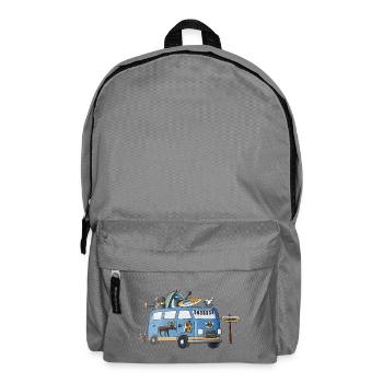 Sweden Camper Motif Vanlife Camping Holiday - Backpack - elephant grey - Front