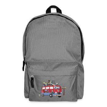 Dänemark Camper Motiv Vanlife Camping Urlaub - Rucksack - Mittelgrau - Vorne