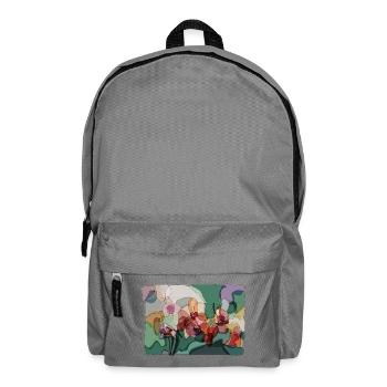 Abstrakte Orchideen | Zen-Blumenillustration - Rucksack - Mittelgrau - Vorne