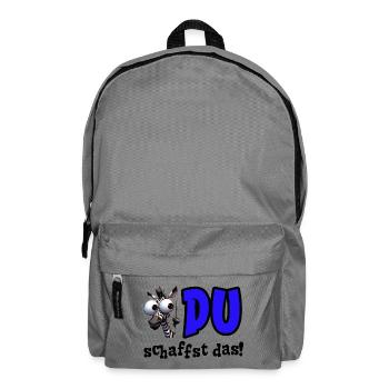 Du schaffst das! Mutmacher Glücksbringer Zebra - Rucksack - Mittelgrau - Vorne