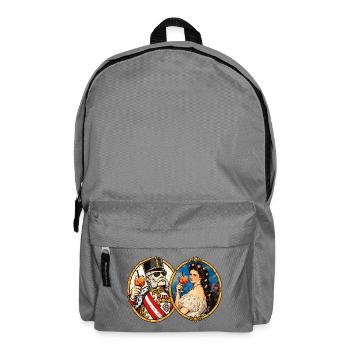 Kaiser Franz Joseph und Sisi – kaiserlich modern - Rucksack - Mittelgrau - Vorne
