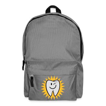 Glücklicher Zahn - Rucksack - Mittelgrau - Vorne