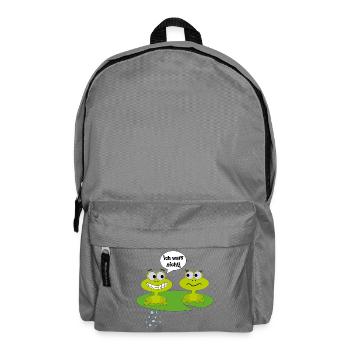 Comic-Frösche - Rucksack - Mittelgrau - Vorne