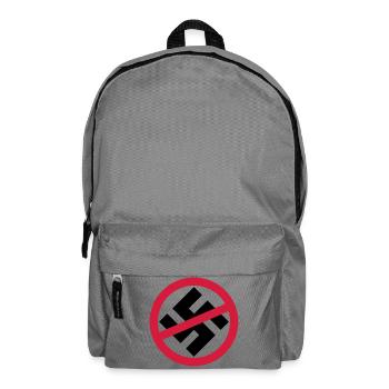 Gegen Nazis - Rucksack - Mittelgrau - Vorne