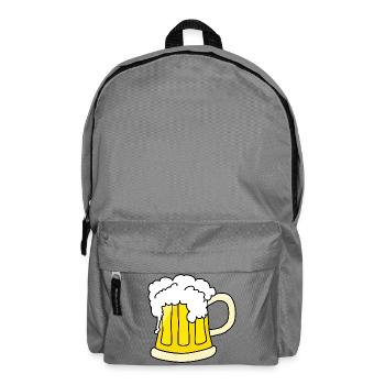 Bierkrug mit Schaum Illustration - Rucksack - Mittelgrau - Vorne