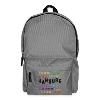 Hamburg Quarter Typo Collage - Backpack - elephant grey - Front