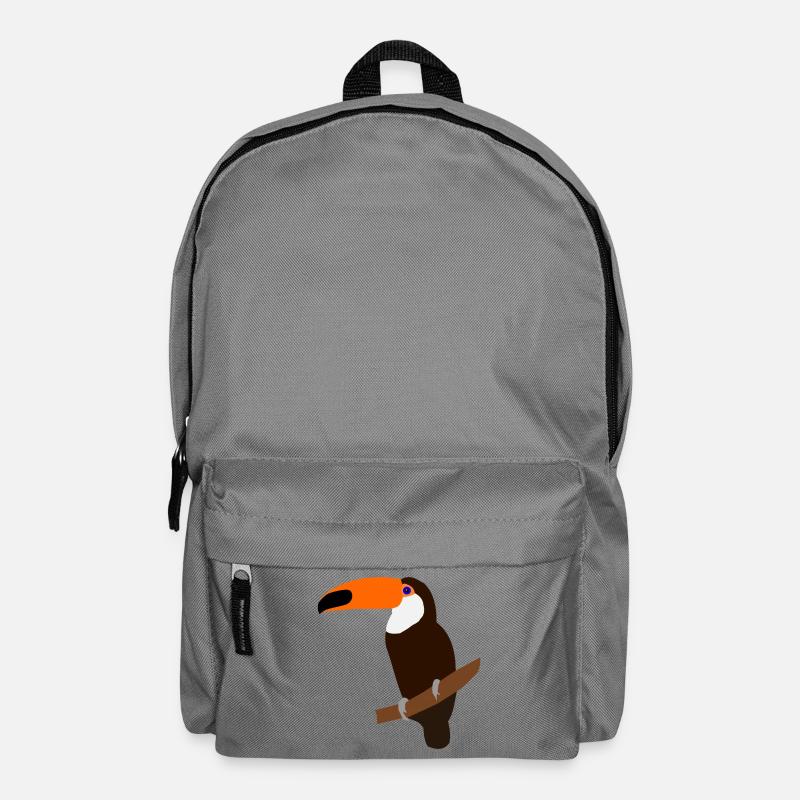 Toucan on a branch – colorful illustration - Backpack - elephant grey
