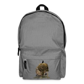 Stunning gruesome technical skull - Backpack - elephant grey - Front