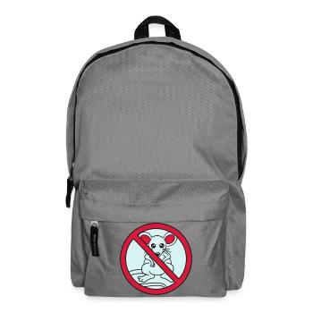 forbidden sign crossed out no mouse suess n - Backpack - elephant grey - Front