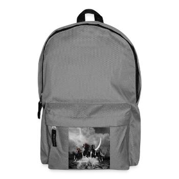 Wonderful black horses - Backpack - elephant grey - Front