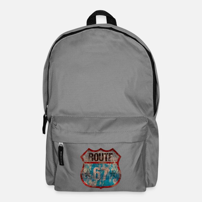 Rustic Route 67 Schild Design - Rucksack - Mittelgrau
