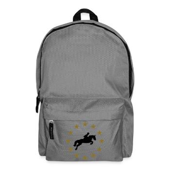 Springen Pferd & Sternen - Rucksack - Mittelgrau - Vorne