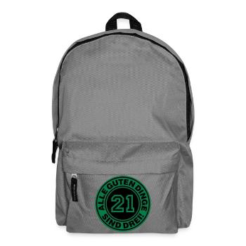 Trisomie 21 | Alle guten Dinge sind drei - Backpack - elephant grey - Front