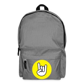 Pommes fork circle yellow - Backpack - elephant grey - Front