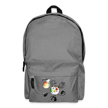Kunterbuntes Pferd - Pony - Pferde - Rucksack - Mittelgrau - Vorne