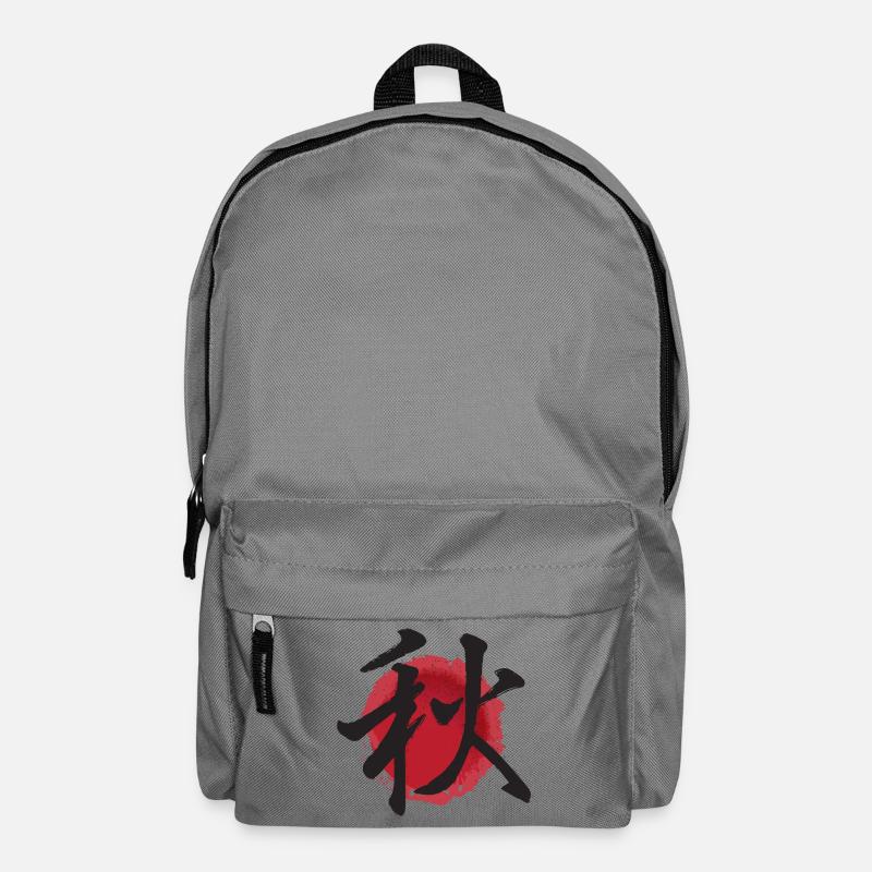 aki Herbst japanisches herbst Ideogramm - Rucksack - Mittelgrau
