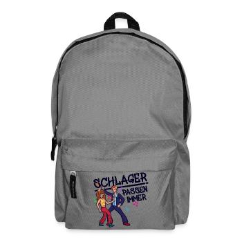 Schlagerparty Schlager Music Dancing Celebrate Saying - Backpack - elephant grey - Front