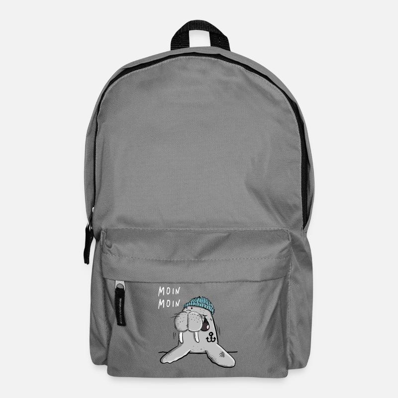 Moin Moin Walross I Robbe Comic I Norddeutschland - Rucksack - Mittelgrau