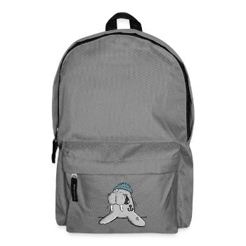 Happy Walross I Norddeutsch I Urlaub Geschenk - Rucksack - Mittelgrau - Vorne