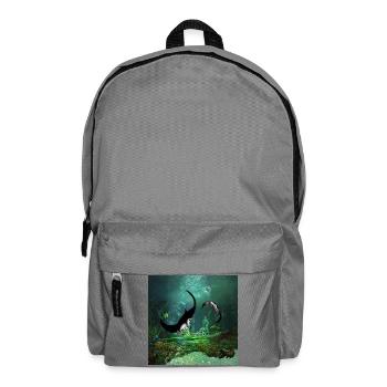 Erstaunliche Strahldecke auf dem niedrigen Wasser - Rucksack - Mittelgrau - Vorne