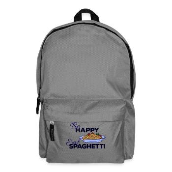 Spaghetti Pasta Asciutta Italien Essen Spruch - Rucksack - Mittelgrau - Vorne