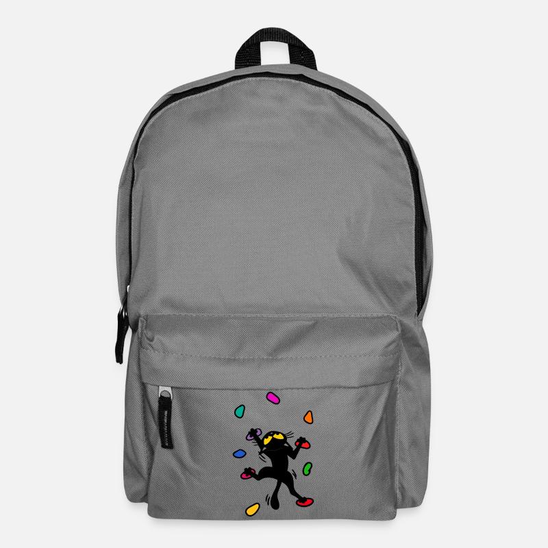 Bouldering cat kitten climbing Funny mountain - Backpack - elephant grey