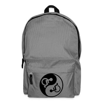 Fauteuil roulant Yin et yang symbole image # - Sac à dos - gris éléphant - Devant
