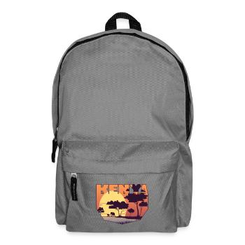 Kenia Design mit Landschaft / Geschenk - Rucksack - Mittelgrau - Vorne