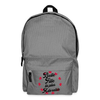 Belle Fille - Mariage - Mariée - Famille - Noël - Backpack - elephant grey - Front