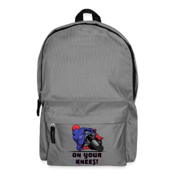 Motorbike racer motorcycles biker statement - Backpack - elephant grey - Front