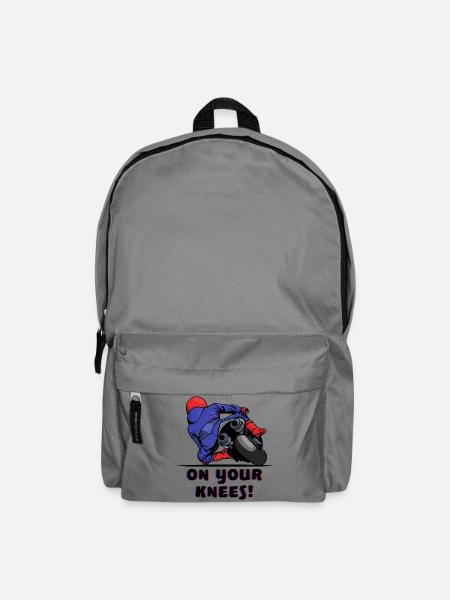 Motorrad Rennfahrer Motorräder Biker Statement - Rucksack - Mittelgrau