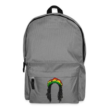 Rasta Rastafari Reggae Jamaika Chillen Haare Jah - Rucksack - Mittelgrau - Vorne