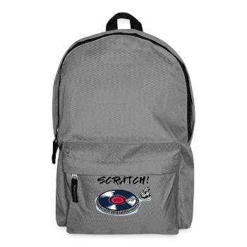 Scratchen Turntable Plattenspieler Beatbox Vinyl - Rucksack - Mittelgrau - Vorne