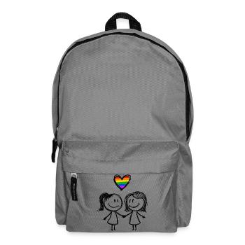 Lesbienne amour mariage couple fierté tolérance égalité - Sac à dos - gris éléphant - Devant
