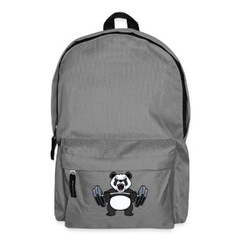 Bodybuilder weight training weights weights - Backpack - elephant grey - Front