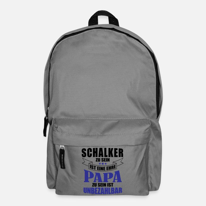 Schalker Papa | Schalke Vatertags Geschenkidee - Rucksack - Mittelgrau