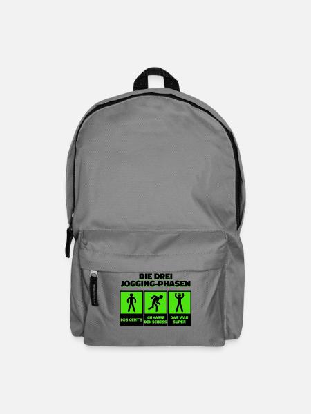 Lustig Laufen Rennen Jogging Training Witzig Sport - Rucksack - Mittelgrau