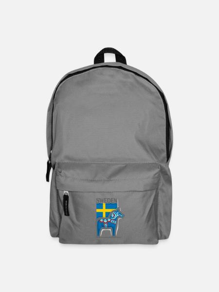 Schweden Reise Souvenir Wahrzeichen, schwedische Flagge - Rucksack - Mittelgrau