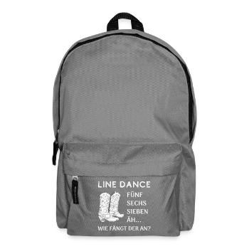 Line Dance Scherzfrage: Wie fängt der an? - Rucksack - Mittelgrau - Vorne