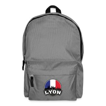 Lyon France Skyline Voyage Souvenir Drapeau Français - Sac à dos - gris éléphant - Devant