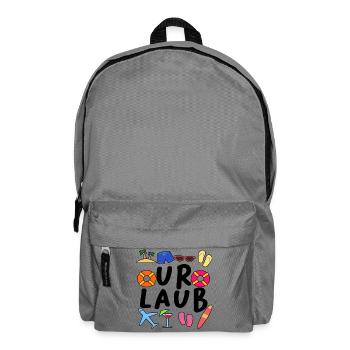 Urlaub Ferien Verreisen Sommer Sonne Meer Strand - Rucksack - Mittelgrau - Vorne
