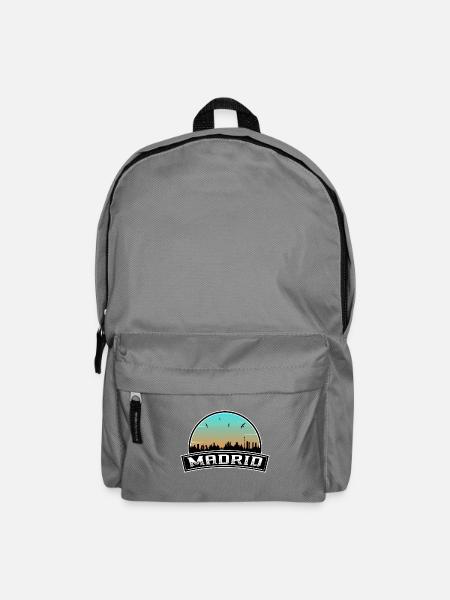 Madrid Spanien Skyline Spanisches Souvenir - Rucksack - Mittelgrau