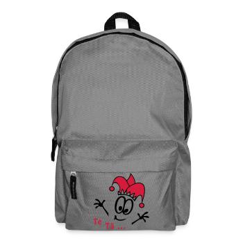 Karneval, Fasching - Rucksack - Mittelgrau - Vorne