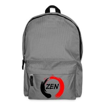 Zen written in enso zen circle red and black - Backpack - elephant grey - Front